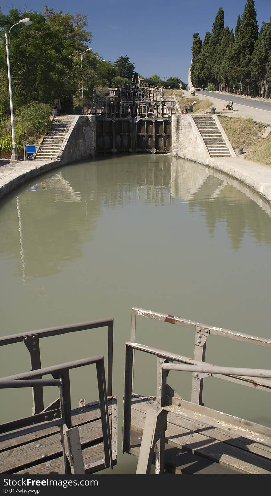 An old complex of water, canals, locks. An old complex of water, canals, locks