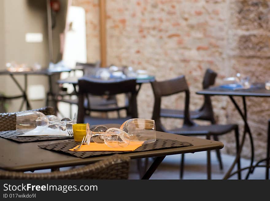 Table Set For Dinner Outdoor