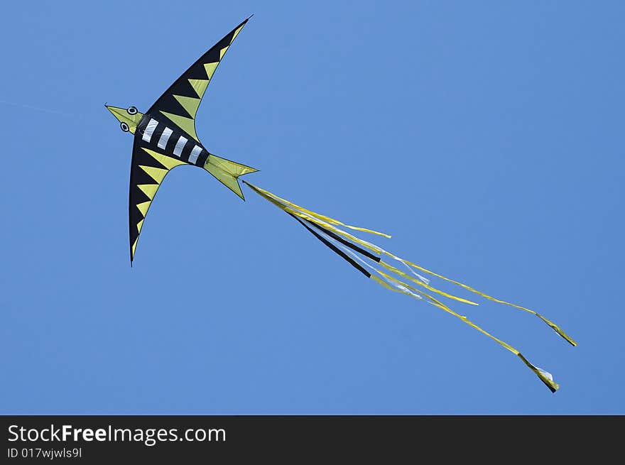 Original kite in the blue sky