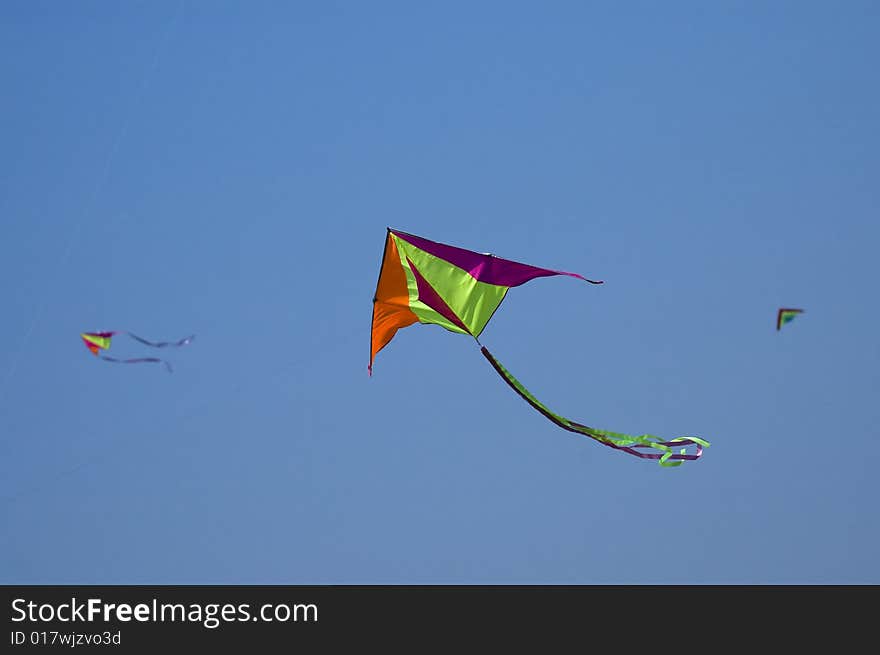 Original kite in the blue sky