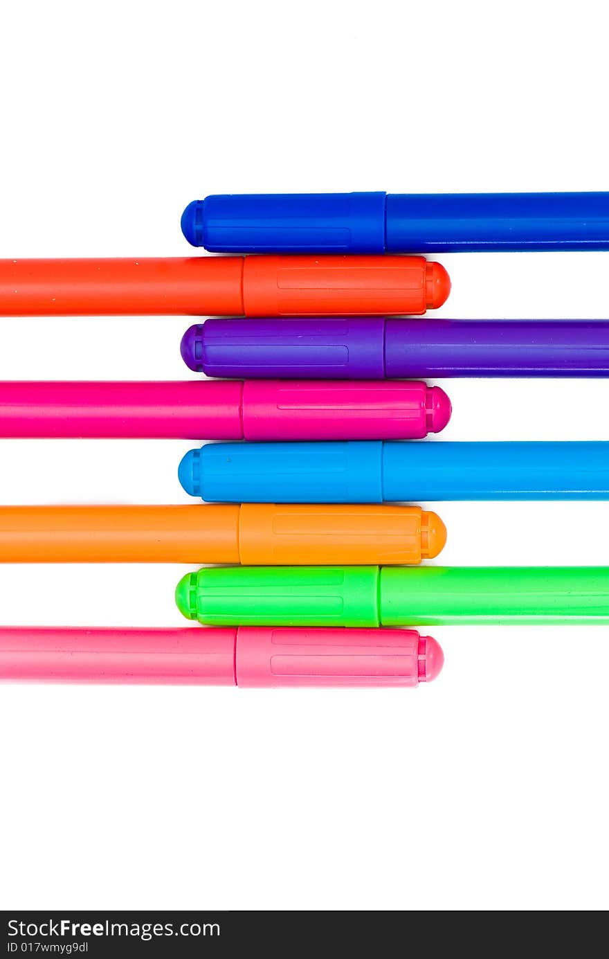 Varicoloured markers