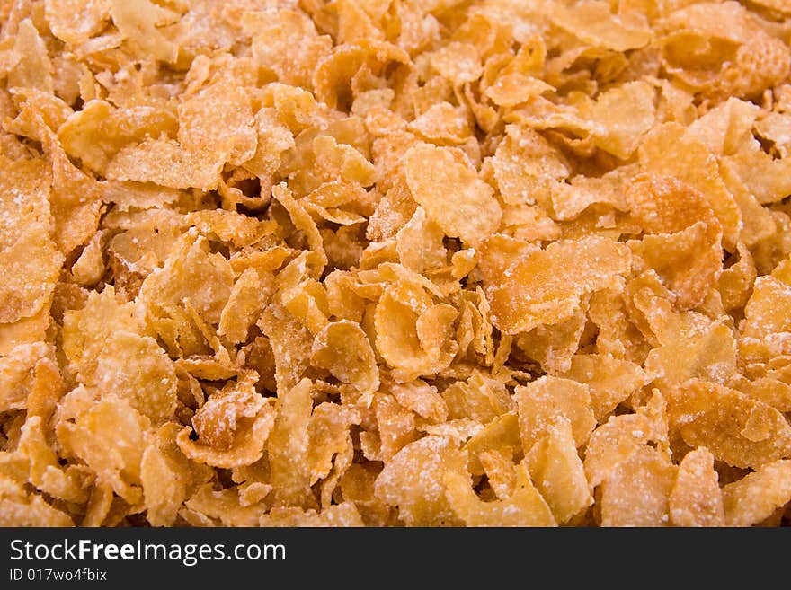 Close up of corn flakes background