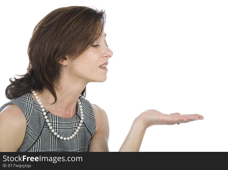 Portrait Of  Businesswoman Gesturing