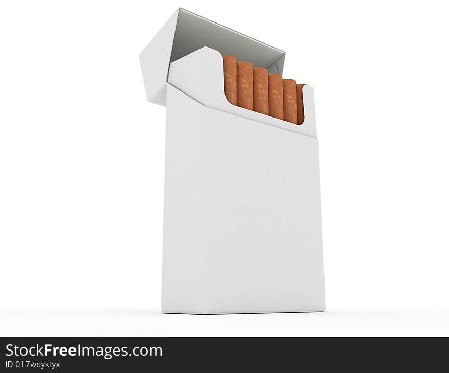 Open pack of cigarettes