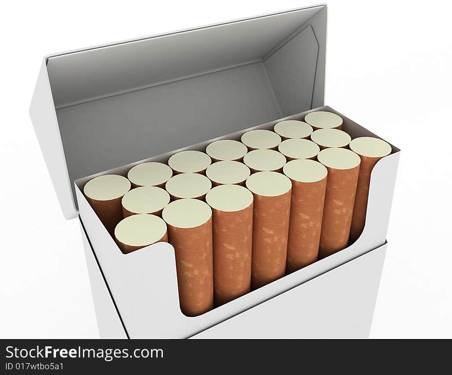 Open Pack Of Cigarettes