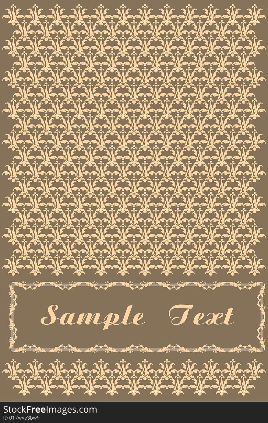 Grunge floral background with a frame for a text. Grunge floral background with a frame for a text