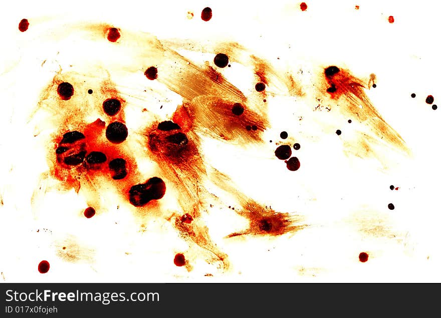 Background with blood stains close up