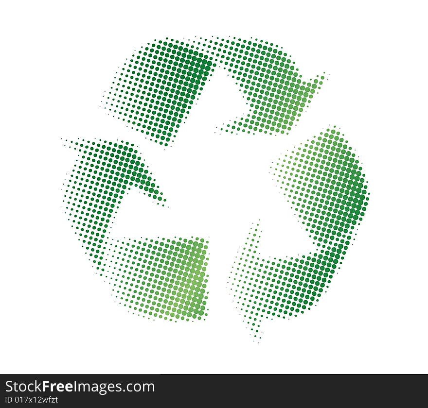 Illustration of ecology green halftone arrow. Illustration of ecology green halftone arrow