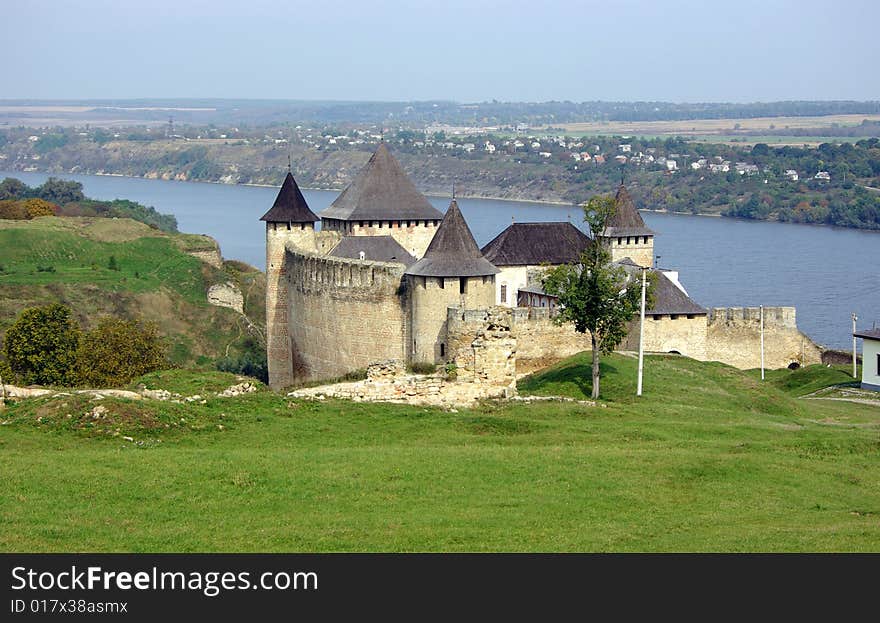 Medieval castle Hotyn in Ukraine. Medieval castle Hotyn in Ukraine.