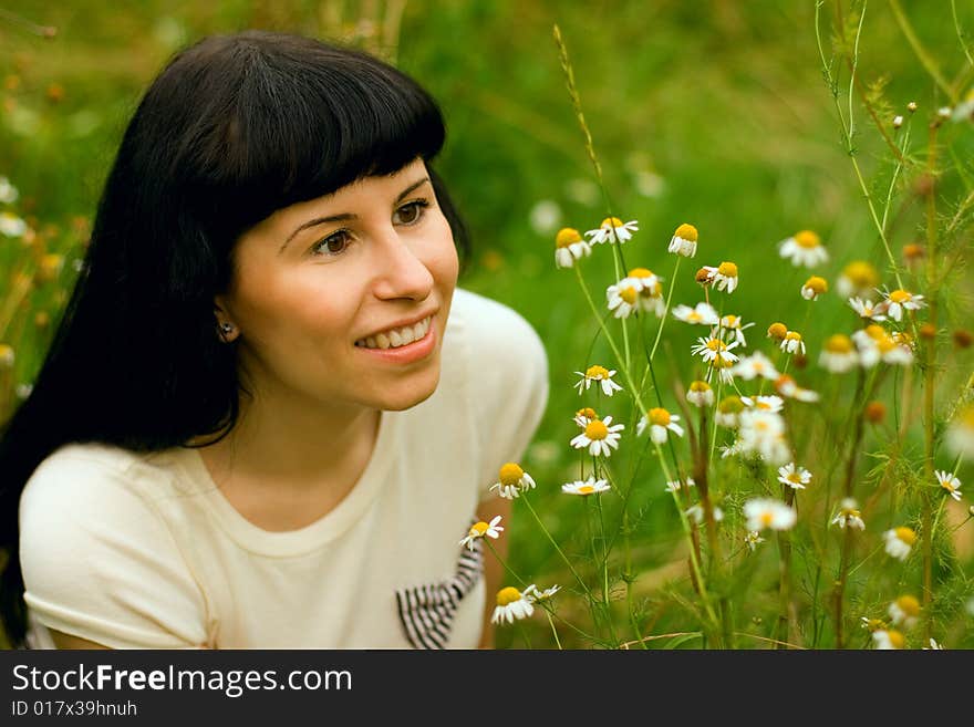 Girl on a meadow