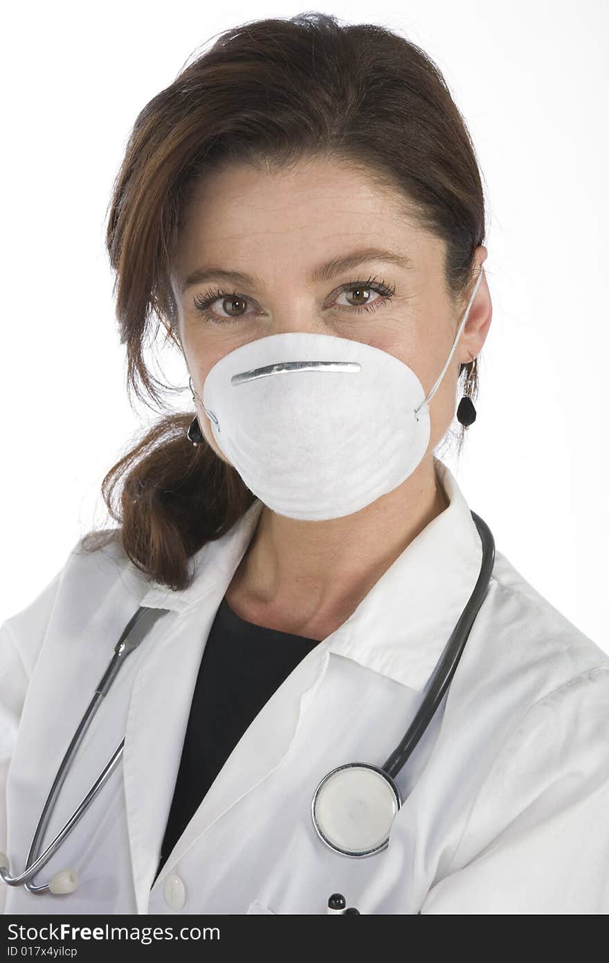 Doctor with book on the white background. Doctor with book on the white background