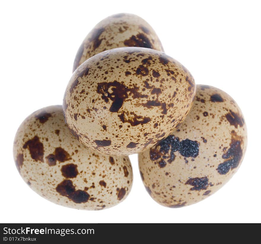 Quail eggs in pyramid