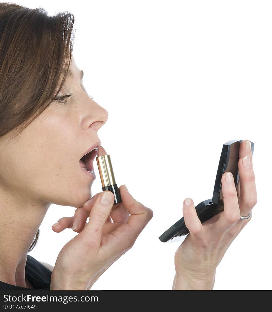 Woman Applying Make Up