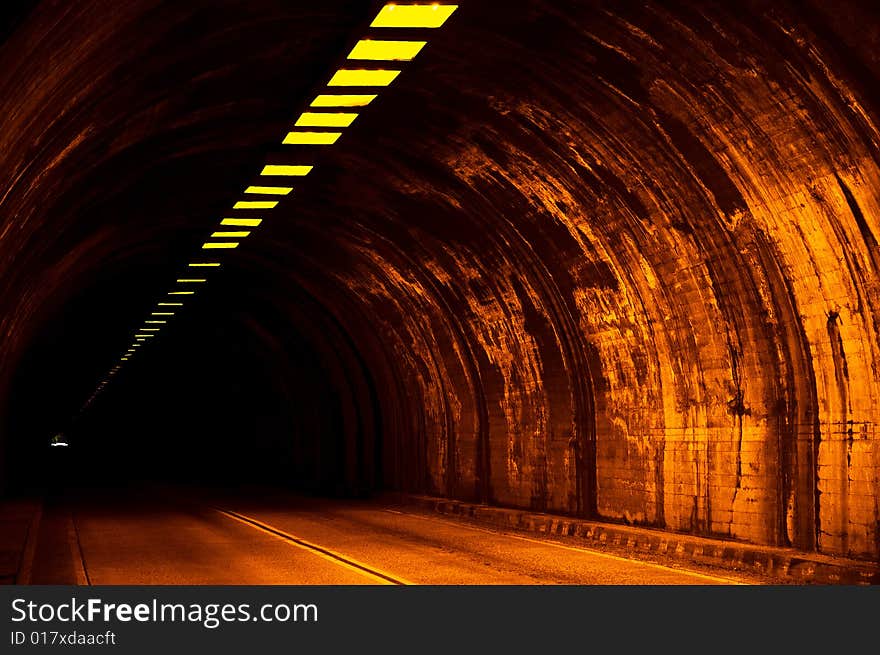 Wawona tunnel leading into Yosemite Valley. Wawona tunnel leading into Yosemite Valley