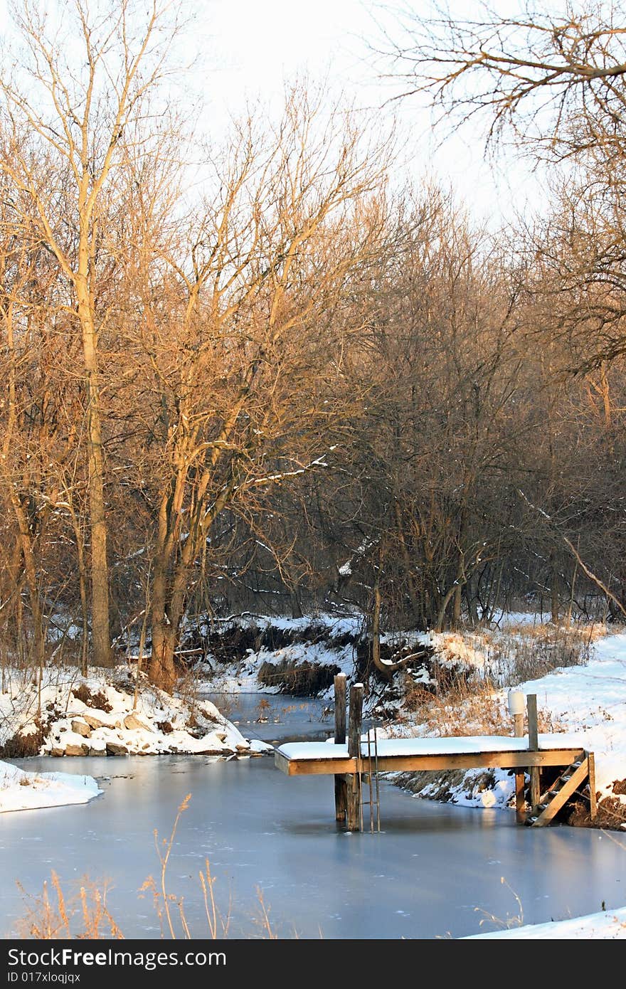 Winter swimming hole