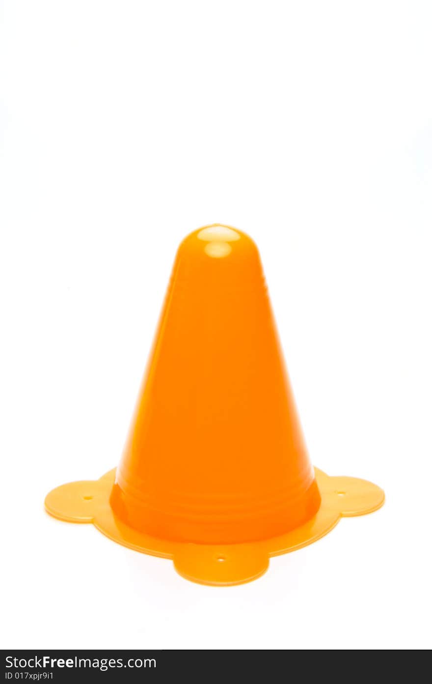 Traffic cones isolated against a white background