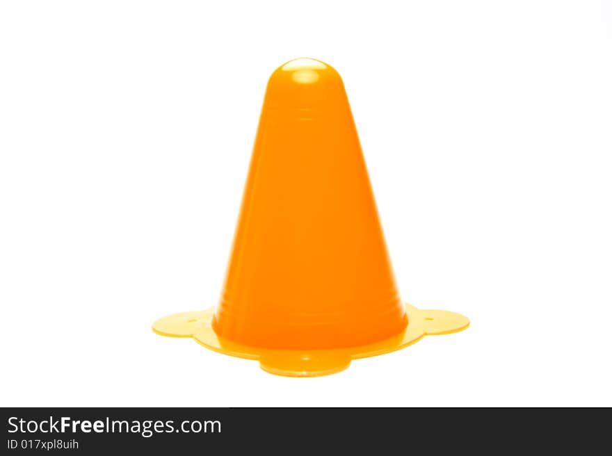 Traffic cones isolated against a white background