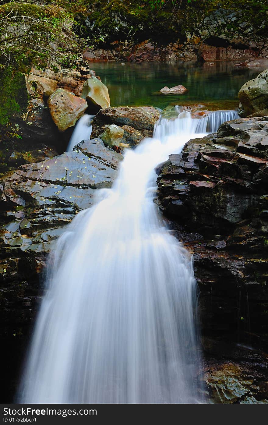 Noocksack falls near Mt Baker. Noocksack falls near Mt Baker