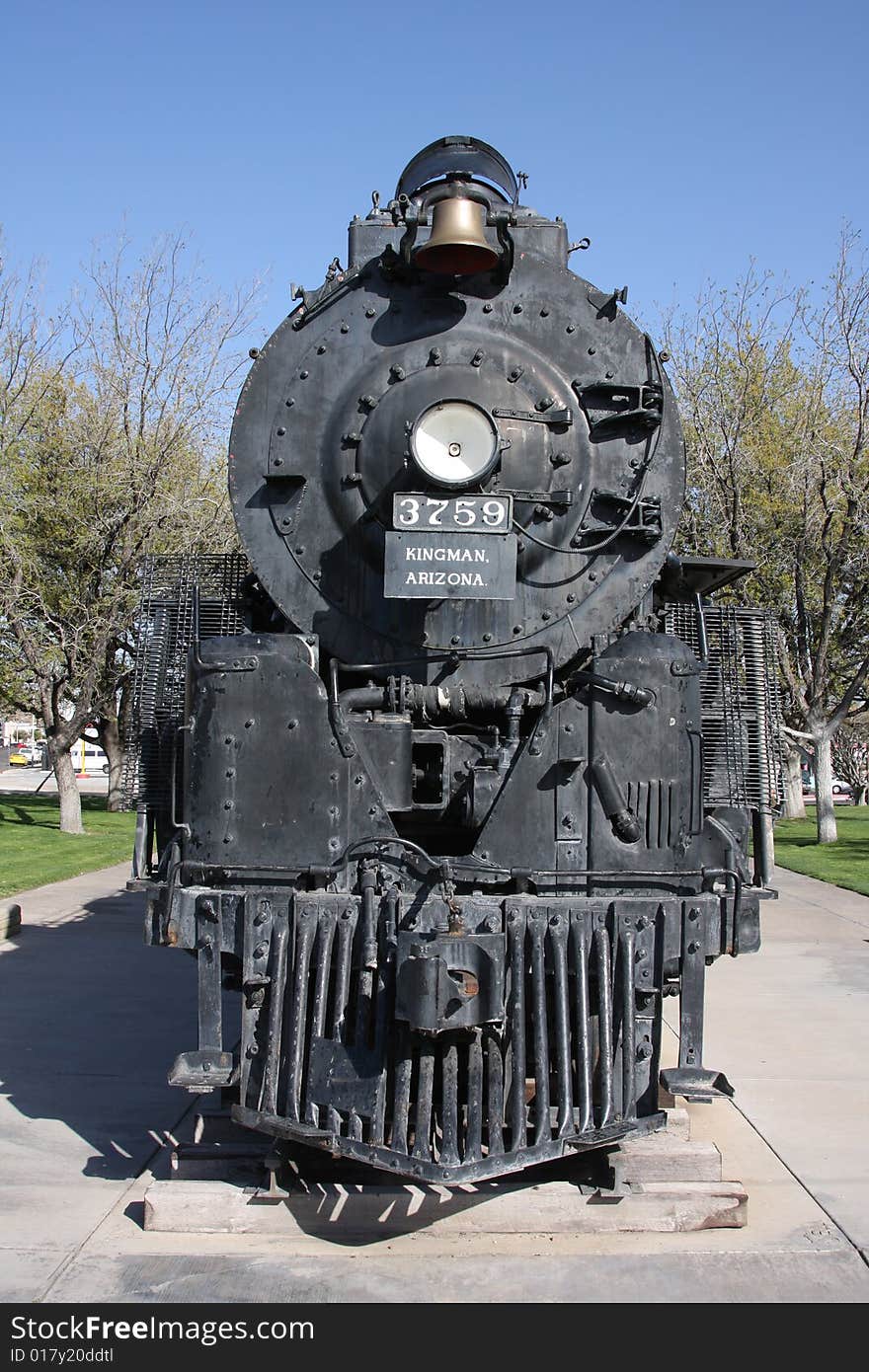 An old Santa Fe steamtrain at Kingman Arizona. An old Santa Fe steamtrain at Kingman Arizona