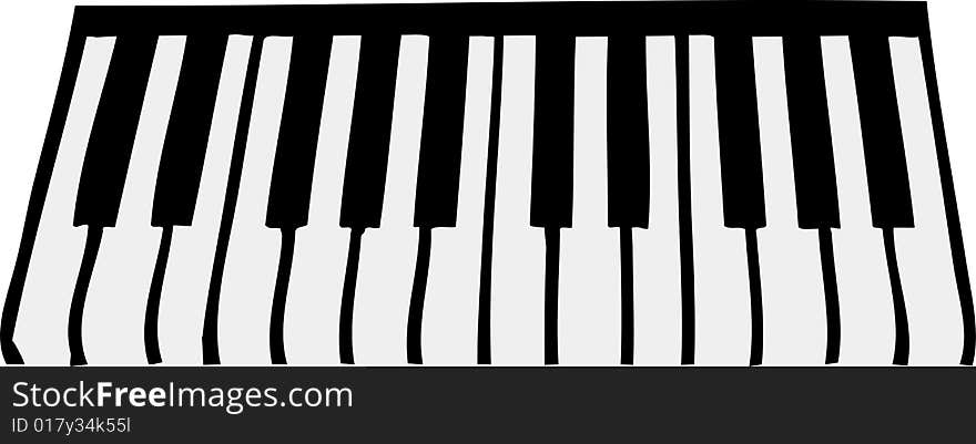 Illustration of some piano keys