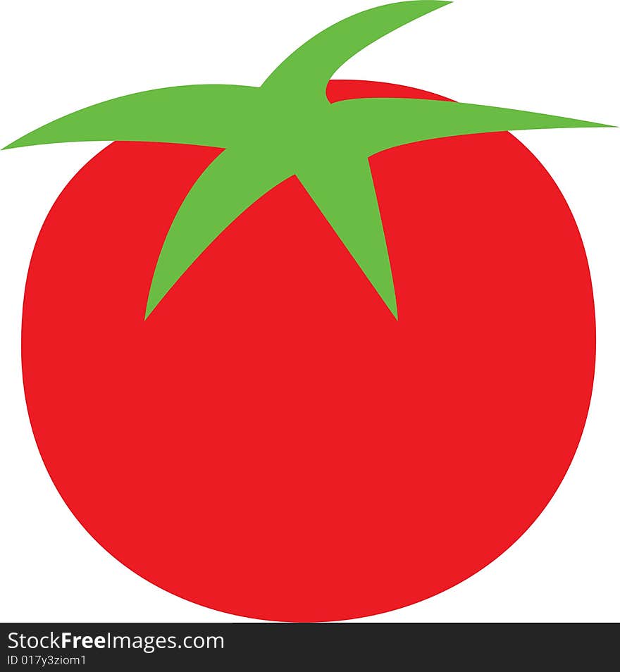 Illustration of a fresh tomato