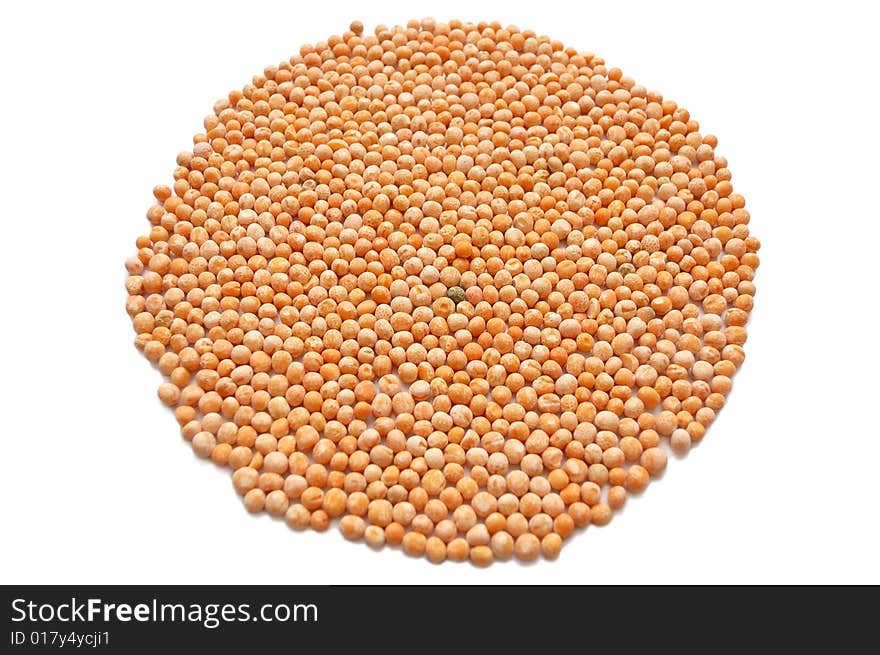 Circle of dry peas