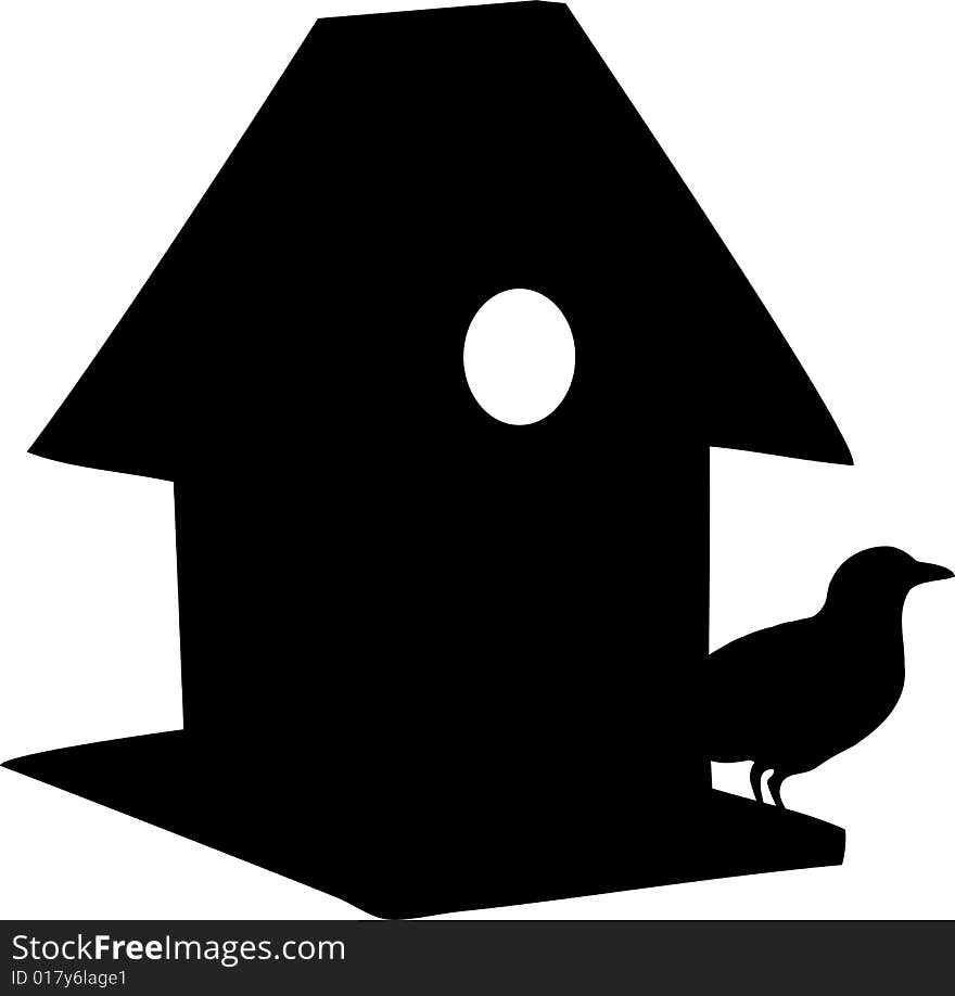 Illustration of a bird house