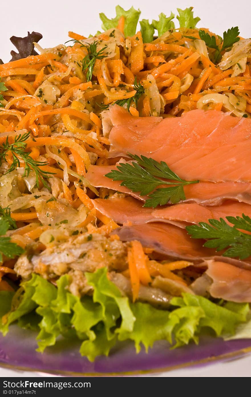 Fresh salad with mixed leaves