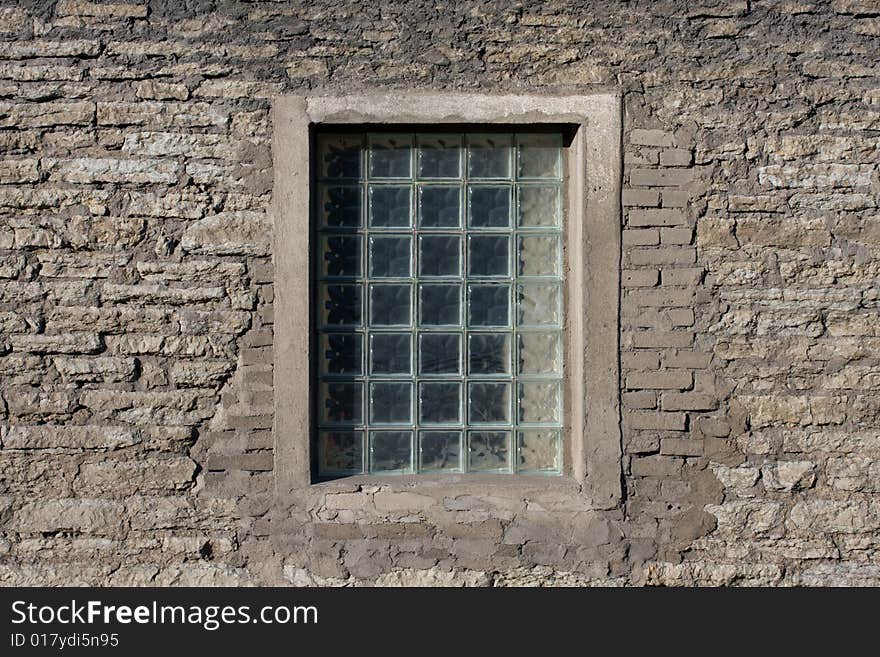 Rock wall with window