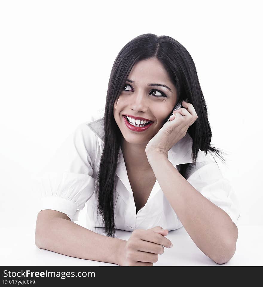 Female talking on the cell phone