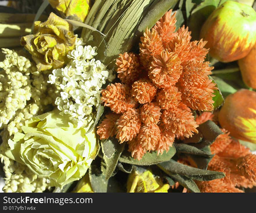 Detail vase of flowers