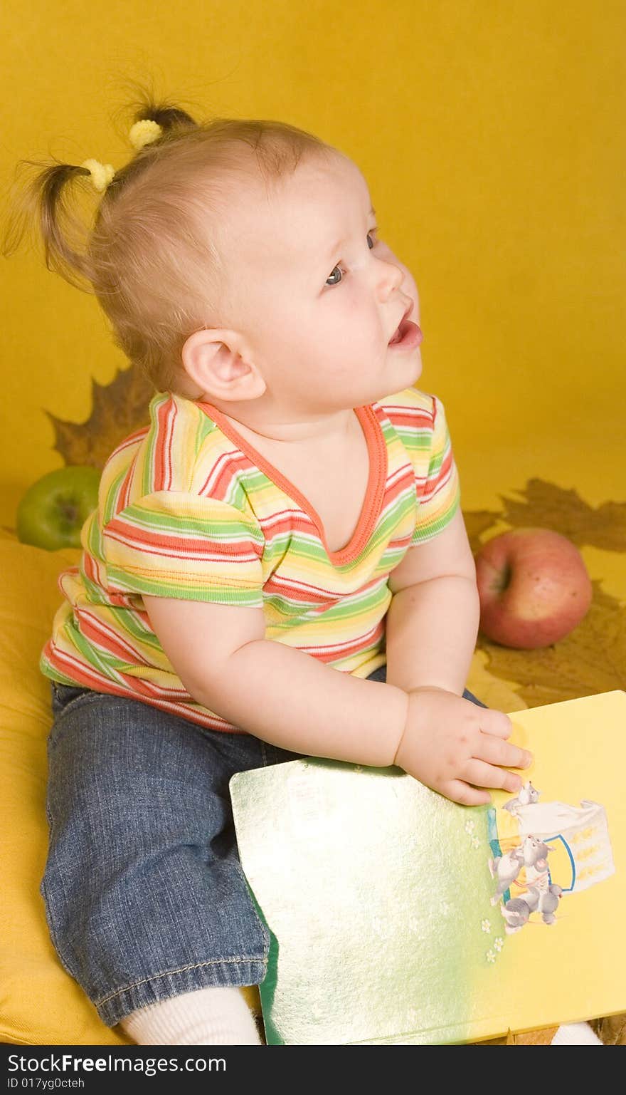 Baby with book