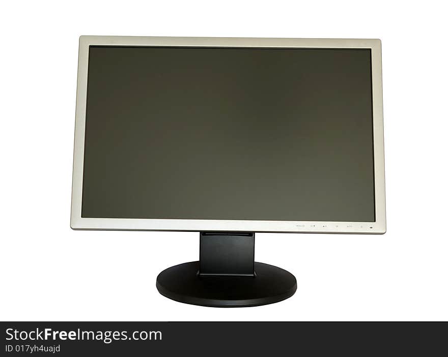 Monitor isolated over white background