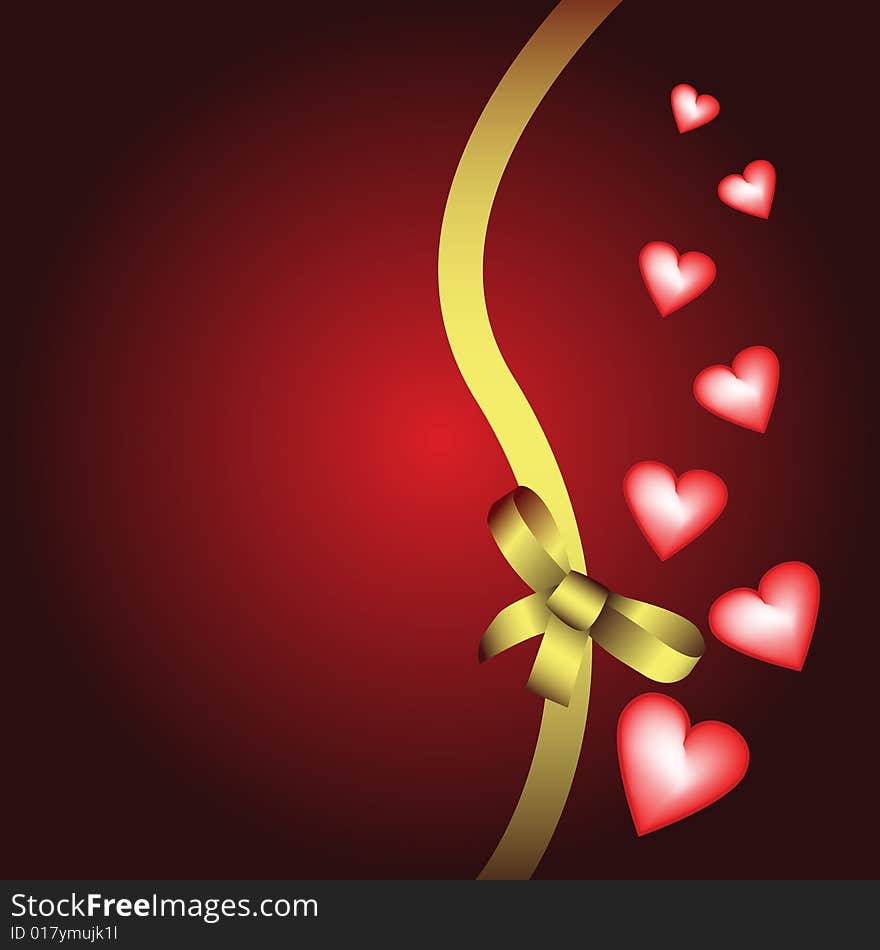 Valentines day background, vector illustration