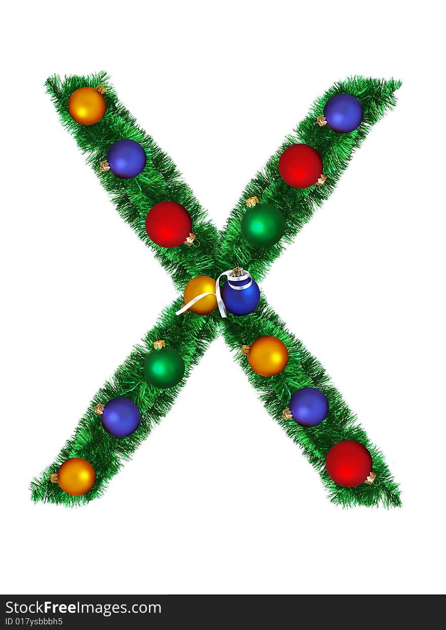 Christmas alphabet - X