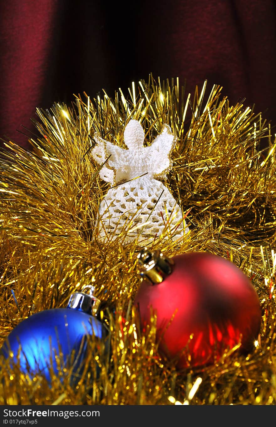 Close up of christmas tree decoration. Close up of christmas tree decoration