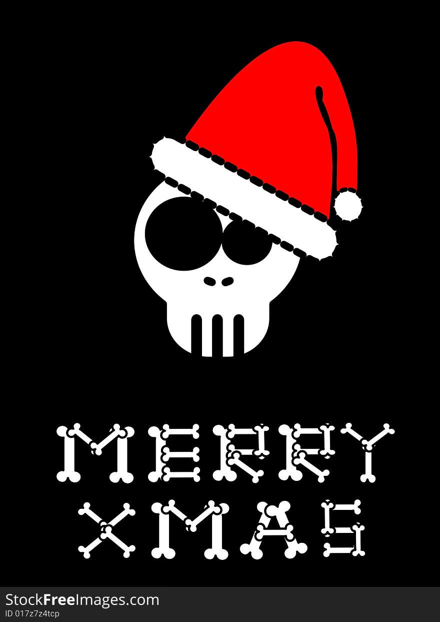 Skull merry xmas