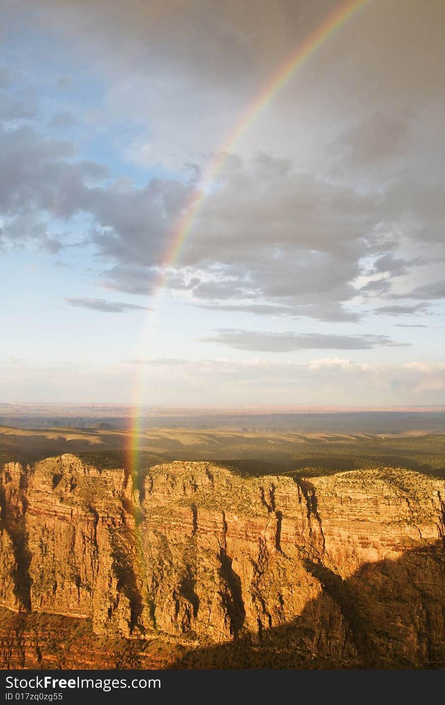 Rainbow at the grand canyon