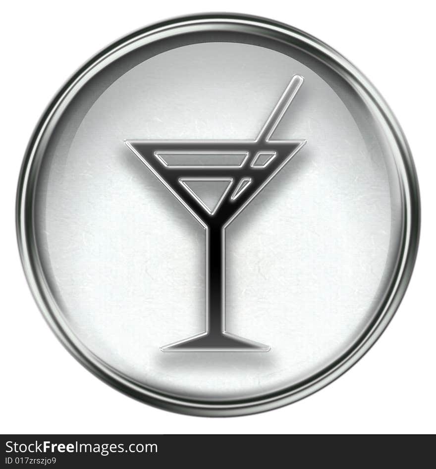 Wine-glass icon grey