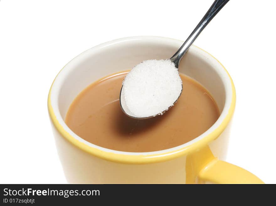 Coffee and spoon closeup