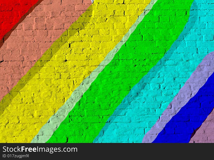 Abstract color  brick wall texture background