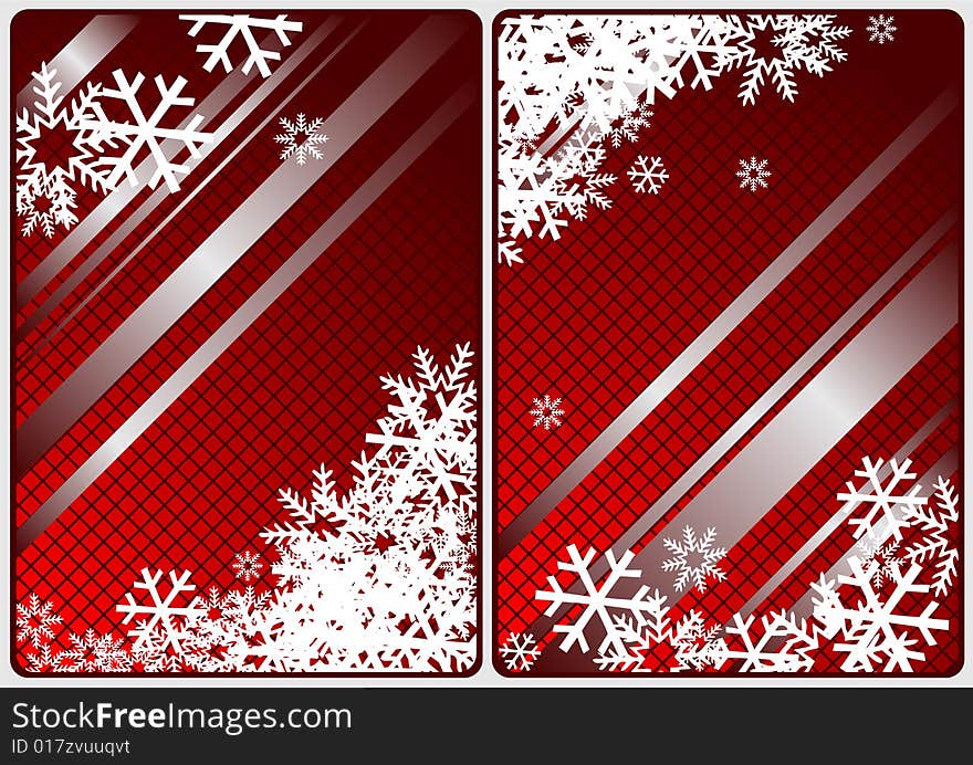 Winter theme cards with colorful background and  snow for your business. Winter theme cards with colorful background and  snow for your business