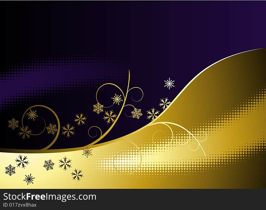 Christmas background, snowflakes - 2d illustration