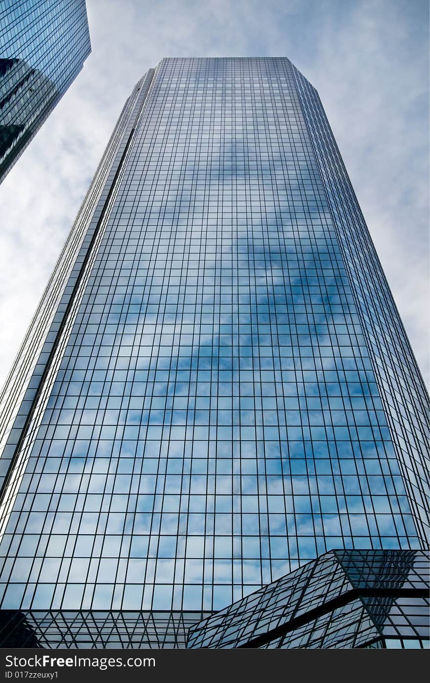 Two glass skyscrapers,business centre