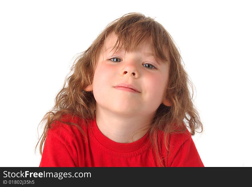 Closeup of a pretty young girl