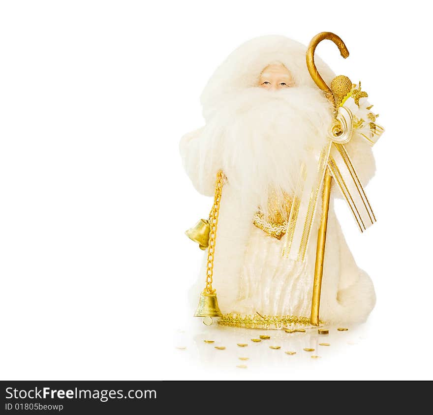 Christmas Santa on white with clipping path