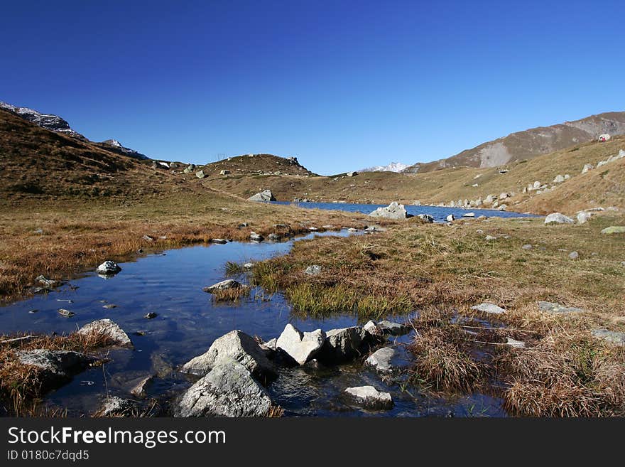 Swiss Alps, Julierpass 2284 m. Swiss Alps, Julierpass 2284 m