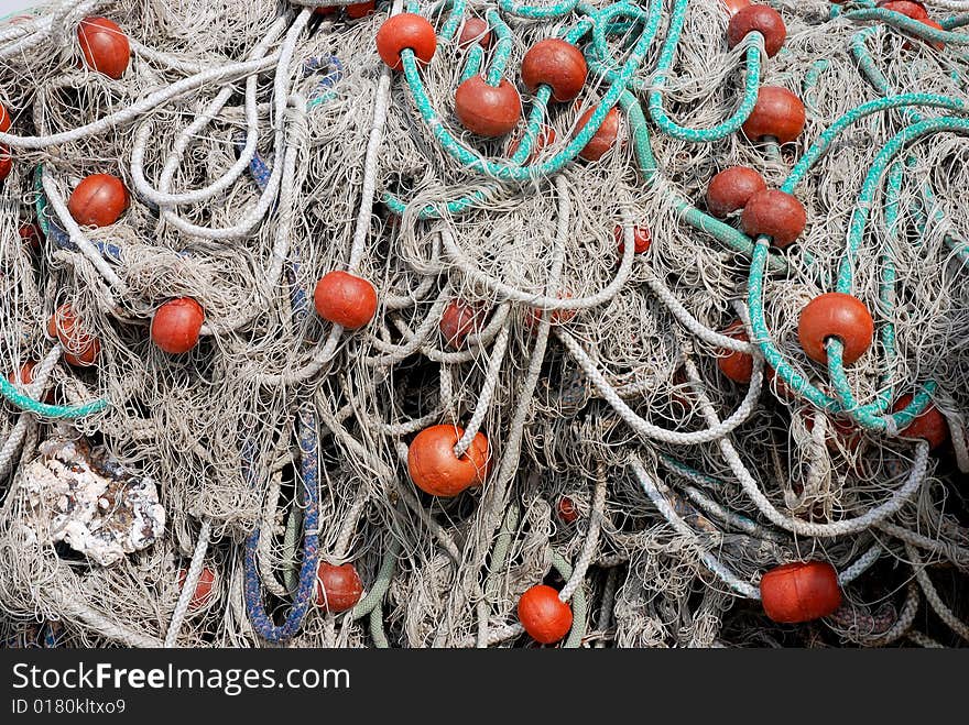 Detail from fishing net. Nice for background.