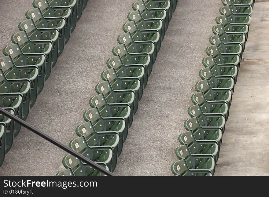 Empty seating at a sports stadium. Empty seating at a sports stadium