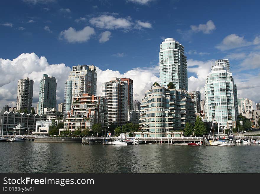 Urban built up environment on summer day. Urban built up environment on summer day.